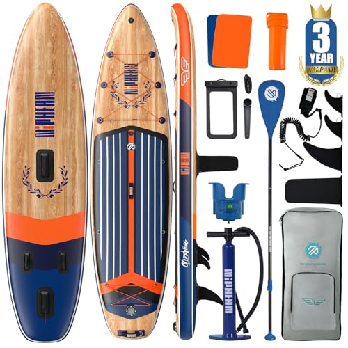 Niphean (Extra Large) Inflatable Paddle Board, SUP for 2+1 People/Family 500lbs Capacity Stand Up Paddle Board with SUP Ac...