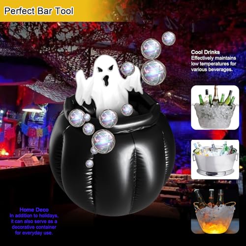 Goping Large Inflatable Halloween Ice Bucket for Parties, Travel & Beverage Chilling Portable Ice Barrel for Outdoor Gathe...