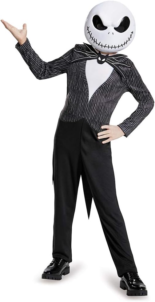 Disguise Nightmare Before Christmas Jack Skellington Costume for Kids, Official Nightmare Before Christmas Costume, Medium...