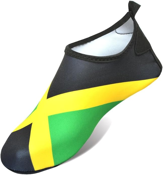 VOARYISA Water Shoes for Women and Men Quick-Dry Swim Beach Shoes for Outdoor Surfing Yoga Exercise Jamaica Flag Caribbean...