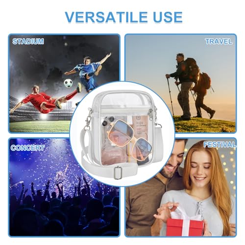 Clear Bag for Stadium Events Small Mini Clear Purse Bag for Stadium Concerts Sports Events Festivals