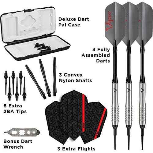 Viper V-Factor 90% Tungsten Soft Tip Darts with Storage/Travel Case