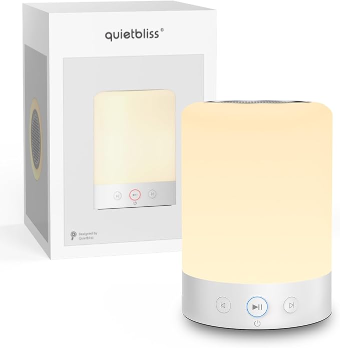 Quietbliss Tibetan Meditation Bowl - Soft Non-Glare Night Light, 9 Tones, Rechargeable for Yoga, Sleep & Stress Relief