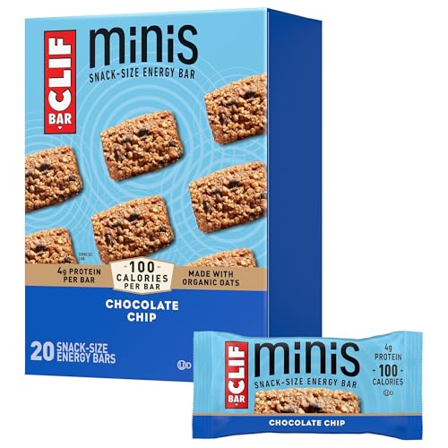CLIF BAR Minis - Chocolate Chip - Made with Organic Oats - 4g Protein - Non-GMO - Plant Based - Snack-Size Energy Bars - ...