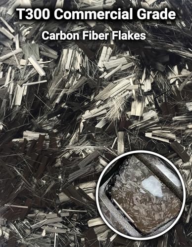 POURLA .25'' Chopped Carbon Fiber Flake 1.1 lb - 6mm High Strength Fiber for Forged Composites - Epoxy Resin Compatible Fo...