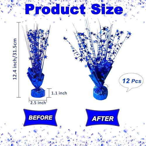 FUBININA 12 Pack Metallic Foil Spray Centerpiece Star Table Decoration Burst Table Centerpieces for Birthday New Years Nye...