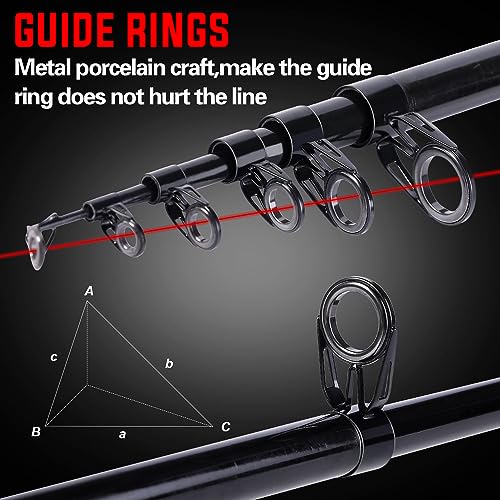 Sougayilang Portable Telescopic Fishing Rod with Carbon Fiber Material and Precision Carved Reel Seat - Suitable for Saltw...