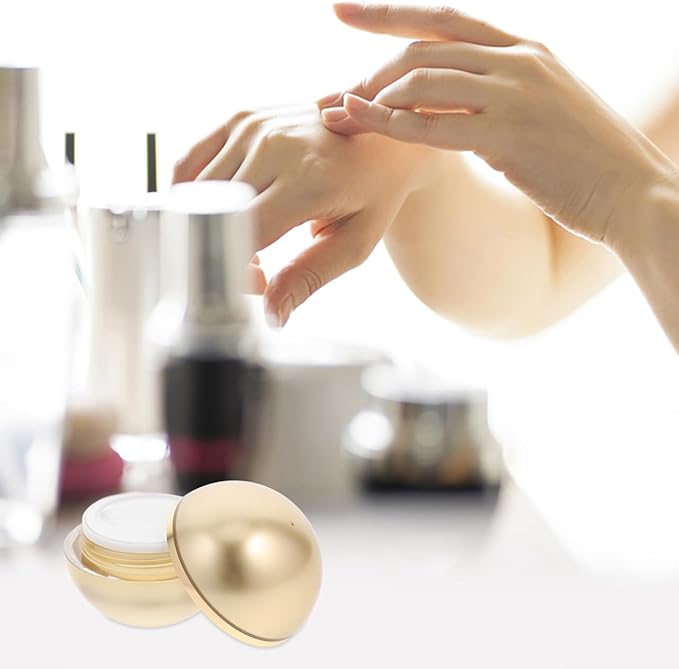 Didiseaon Cosmetics Travel Bottle Empty Refillable Face Cream Container Leak-Proof Cosmetics Bottle for Lotion Face Cream (Golden)