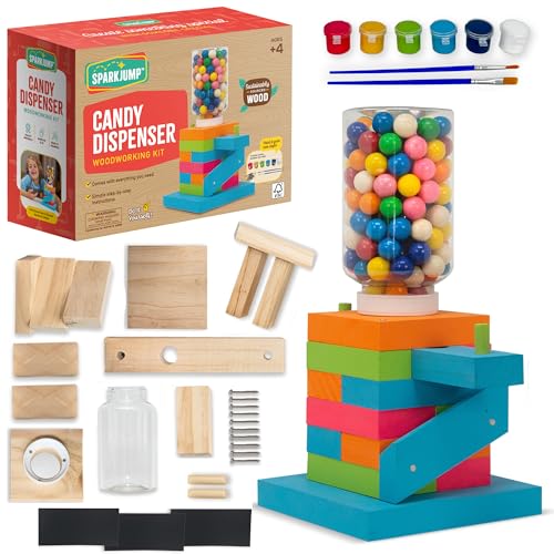 SparkJump DIY Wood Building Kits, STEM Woodworking Kit for Kids, Creative Fun Craft Projects, Great Gift for Boys & Girls...