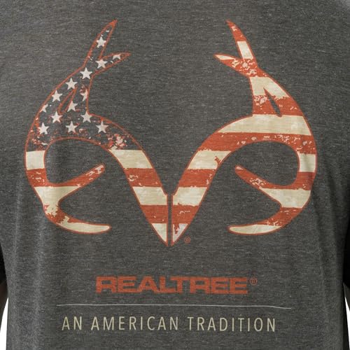 Realtree Mens Short Sleeve Graphic Performance Tee, Moisture Wicking Lightweight T-Shirt for Hunting and Outdoor Lifestyle