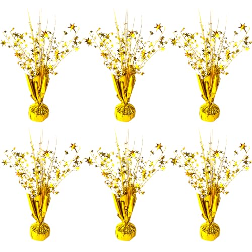 FUBININA 6 Pack Metallic Foil Spray Centerpiece Star Table Decoration Burst Table Centerpieces for Birthday New Years Nye ...