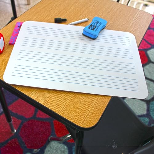 Flipside Products 11" x 16" Music Staff Dry Erase Board, Musical Notes, Musicians, Kids and Home Teaching, Pack of 12