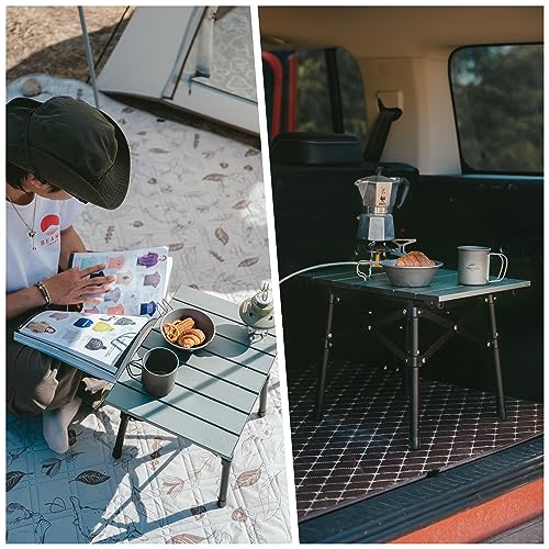 Naturehike Portable Camping Table, Aluminium Folding Table, Ultralight Camp Table Small Table for Camping Hiking Backpacki...