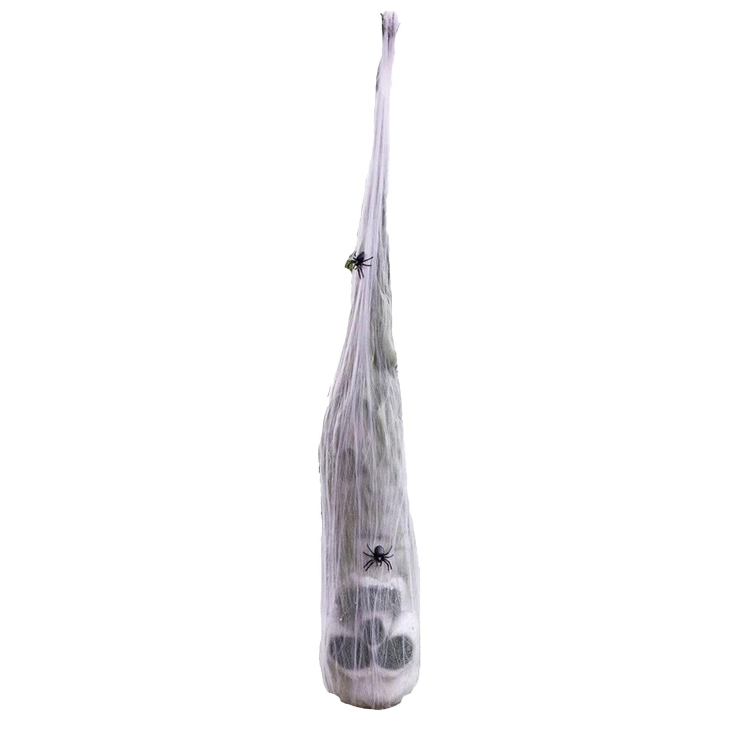 Skull In Spiderweb Cocoon Halloween Prop