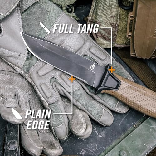Gerber Gear StrongArm Knife - Fixed Blade - Tactical Knife for Survival Gear - Full Tang, 420HC Steel Blade - Camping Surv...