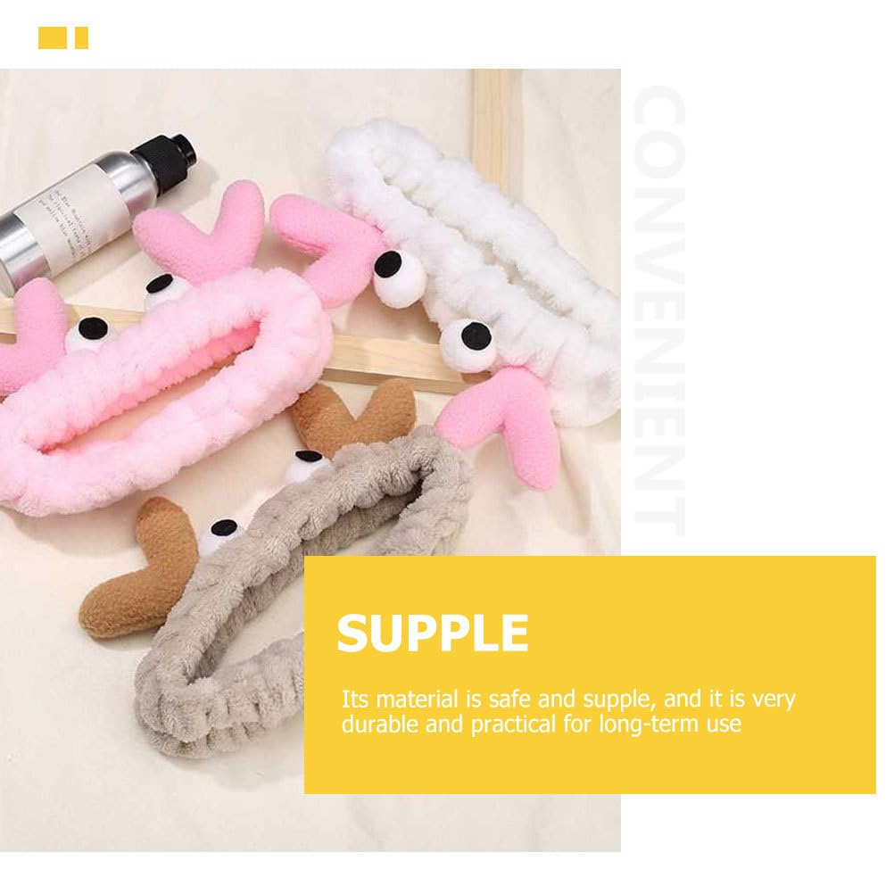 Beaupretty 2 Pieces Spa Headband Face Wash Headband Cute Cartoon Crab Headband Elastic Hair Band Women Girls Makeup Hairbands(Kh