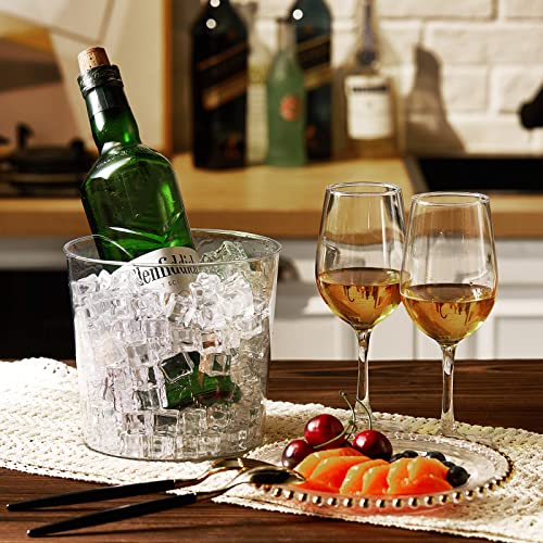 Plastic Ice Bucket Clear Flower Vases 6L Large Champagne Beer Buckets Classic Transparent Wine Chiller Tub Portable Wine C...