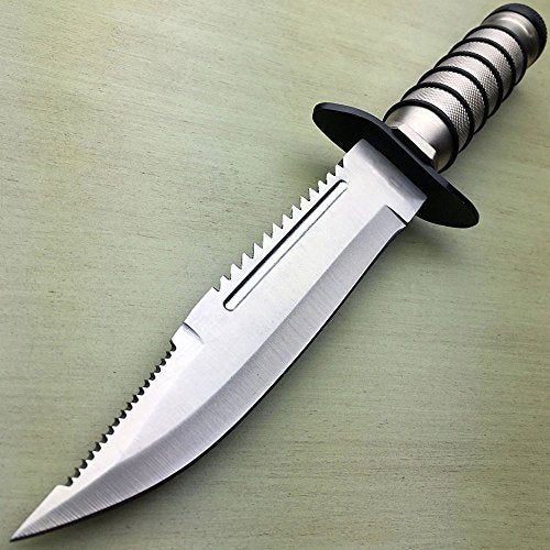 Snake Eye Tactical Fixed Blade Hunting Knife w/Survival Kit & Sheath Camping Fishing Matches Fish Hooks Needles Compass