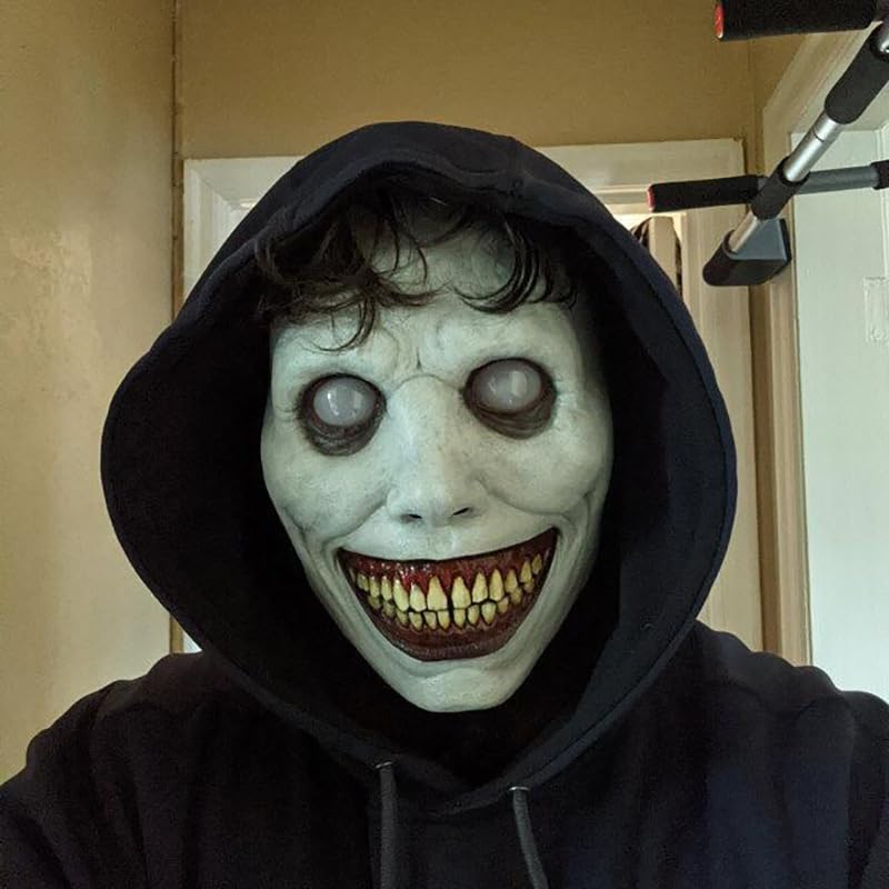 Aerkersun Scary Halloween Mask for Adults, Realistic and Durable Latex Creepy Horror Mask for Cosplay and Halloween Party