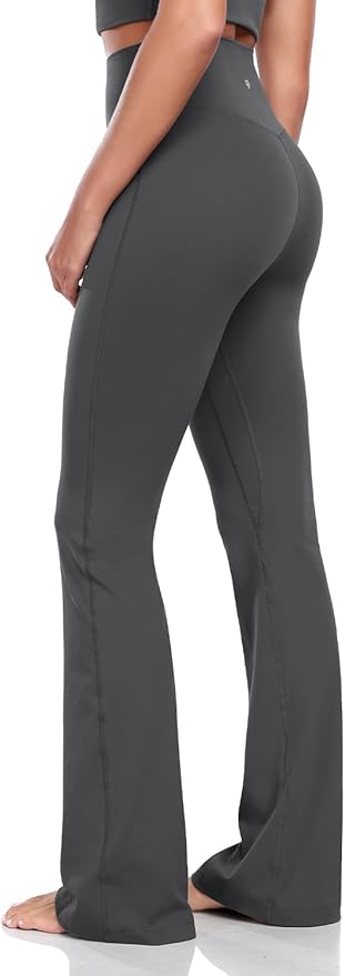 HeyNuts Harmony Flare Leggings 29"/30.5"/32.5"/34.5", High Waisted Tummy Control Wide Leg Bootcut Yoga Pants Lounge Soft