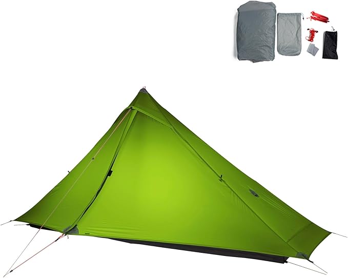 Telomat 3FULGEAR Lanshan1 Pro Outdoor Ultralight Camping Tent for 1 Person 3/4 Season Professional 20D Nylon Double Sided ...