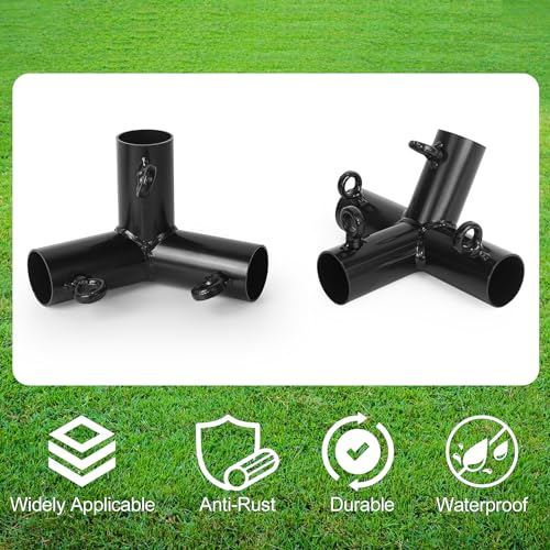 Aoneky 2'' Corner Canopy Fitting Couplers Kit - Frame Carport Connectors (10 Leg Kits)