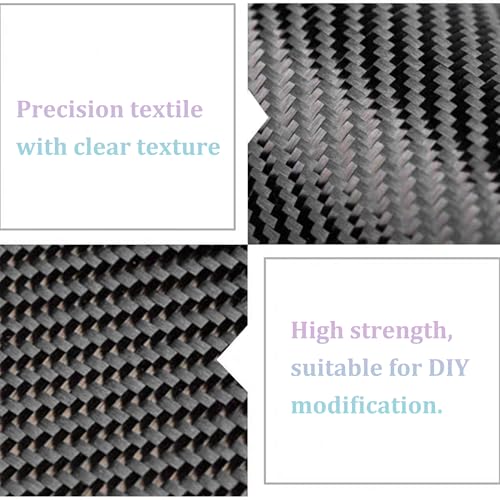 Coynurex 4.2ft x12in Carbon Fiber Fabric Roll – 3K Twill Weave, 200gsm Black Carbon Fiber Cloth for Reinforcement, Auto DI...