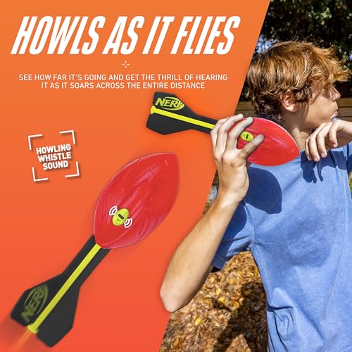 Nerf Vortex Aero Howler Foam Ball, Classic Long-Distance Football, Flight-Optimizing Tail, Whistling Sound, Indoor & Outdo...