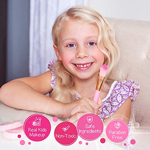 Kids Real Makeup Kit with Pink Unicorn Purse, Non Toxic Washable Make Up Set - Unicorn Toys for Girls Age 4-6, Valentines ...