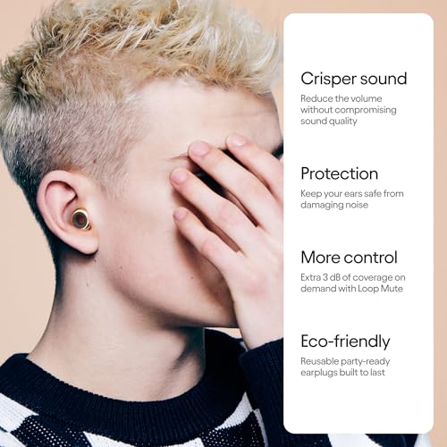 Loop Experience 2 Plus Ear Plugs – Stylish Certified Hearing Protection for Concerts & Festivals, Live Events, Sports, DJs...