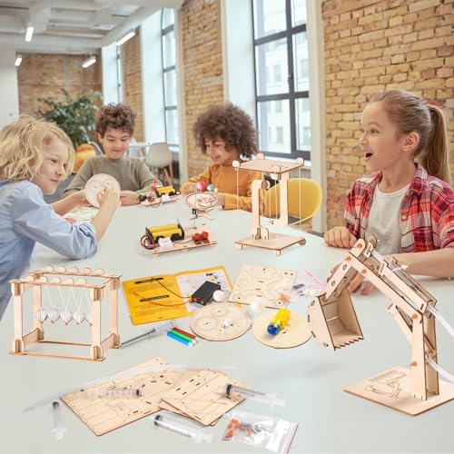 STEM Science Kits for Kids Ages 8-12 8-10, Wood Building Crafts Kits for Boys, STEM Toys for Ages 8-13 9 10 11 Year Old Gi...