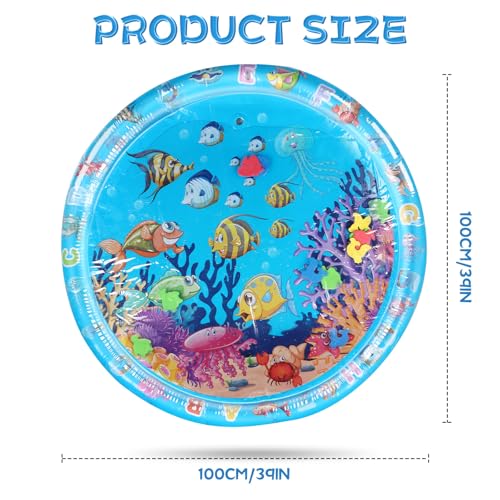 BIXMK 2025 New Thickened Water Sensor Play Mat, Pet Water Sensory Mat, Water Sensory Playmat with Fish, Interactive Sensor...