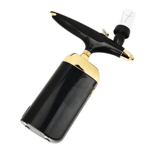 Fafeicy Oxygen Facial Airbrush, Oxygen Facial Airbrush, Airbrush, Oxygen Infusion Facial Spray Double Gravity Trigger Salon Beauty Device, Home (Black Set)