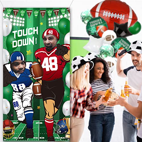 Football Party Decorations Football Photo Banner Booth Prop Soccer Backdrop for Party Sport Photo Door Cover Picture Frame...
