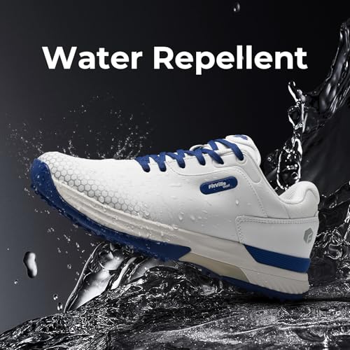 FitVille Wide & Extra Wide Mens Golf Shoes Professional Outdoor Waterproof Spiked Golf Shoes for Men