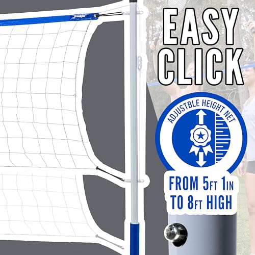 Franklin Sports Volleyball + Badminton Sets - Beach + Backyard Game Set - Volleyball, Pump, Badminton Rackets, Birdies, Ne...