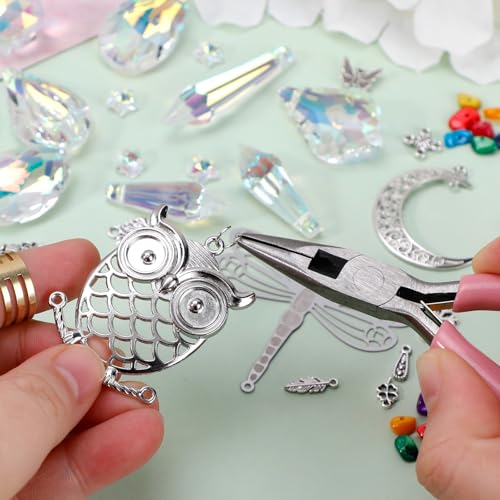 Worgree DIY Suncatcher Kit 460pcs Sun Catchers Making Supplies Art and Crafts for Adults Hanging Prism Sun Catcher with Cr...