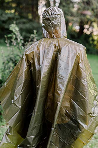 2 Pack Survival Lightweight Rain Gear Poncho Emergency Survival Cover Shelter Norwegian Military Style