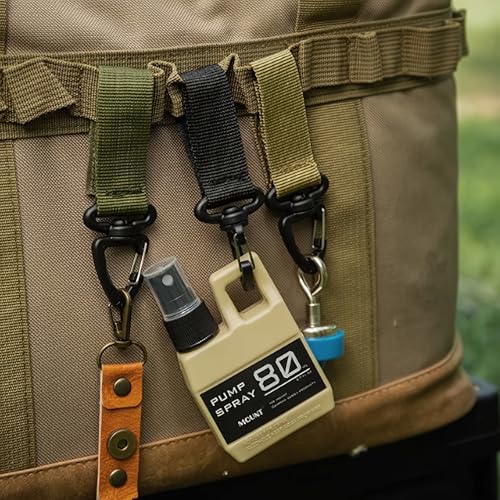 Tactical Key Ring Chain D-Ring Snap Clip Carabiners Keychain Keeper Buckle Hanging Hooks Holder Gear Light Weight