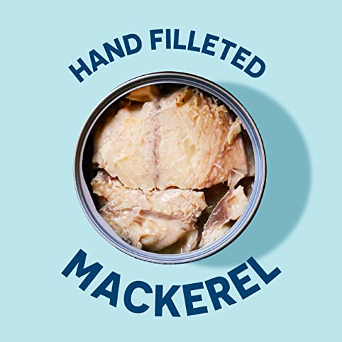 Wild Planet Wild Pacific Mackerel Fillets (SABA), Skin-On & Boneless, Delicious & Sustainable, Tinned Fish, 5 oz, (Pack of...