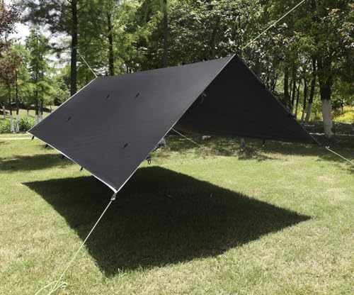 Gold Armour Rainfly Tarp Hammock, Premium 14.7ft/12ft/10ft/8ft Rain Fly Cover, Waterproof Ultralight Camping Shelter Canop...
