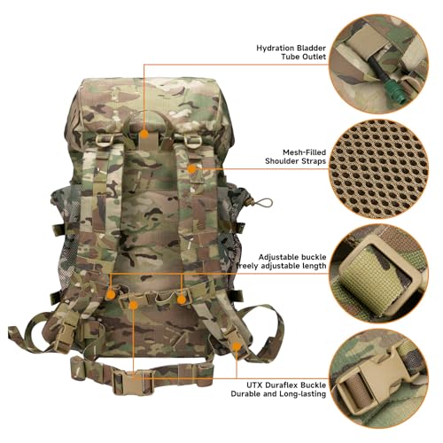 EXCELLENT ELITE SPANKER 40L Camping Hiking Backpack for Men and Women Tactical Military Backpack Large Rucksack Assault Pa...