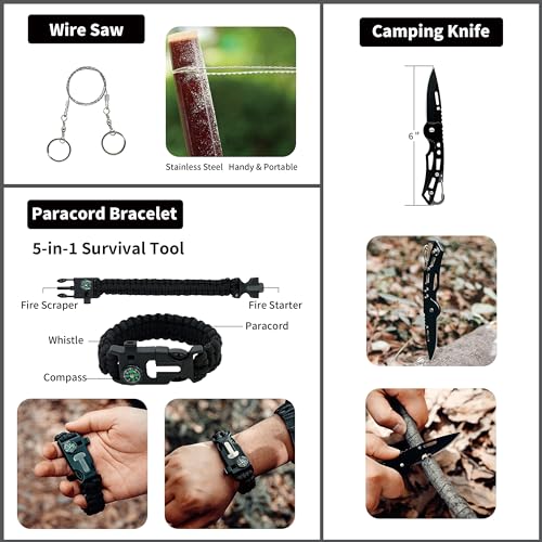 RHINO RESCUE Survival First Aid Kit, HSA/FSA Eligible, Emergency Kit Molle Pouch IFAK Medical Kit for Vehicles Car Camping...