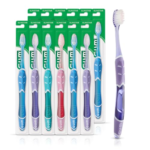GUM Technique Deep Clean Sensitive Toothbrush, Compact Head & Ultra Soft Tapered Bristles for Adults with Sensitive, 1ct (...