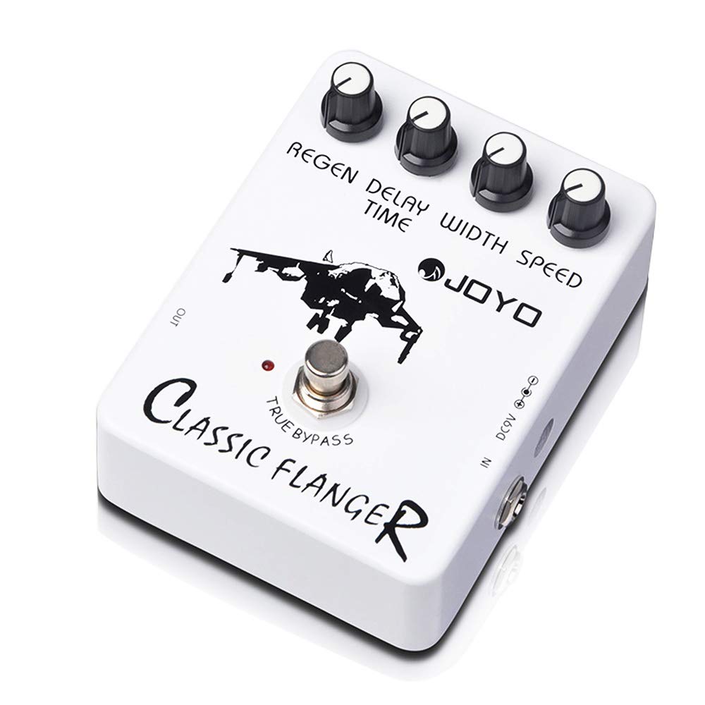 JOYO Flanger Effect Pedal Achieve Metallic Flanger Sounds & Rapid Tremulous Vibrato for Electric Guitar Effect - True Bypass (JF
