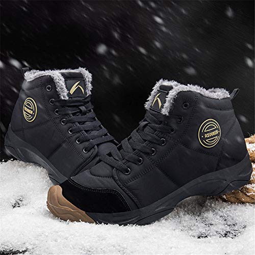 UPSOLO Mens Winter Trekking Snow Boots Water Resistant Shoes Anti-Slip Fully Fur Lined Casual Lightweight Hiking Boot