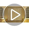 10ft x 10ft White Chiffon Backdrop Curtain with Lights String for Parties,2 Panels Sheer Tulle Curtain Wedding Backdrop wi...