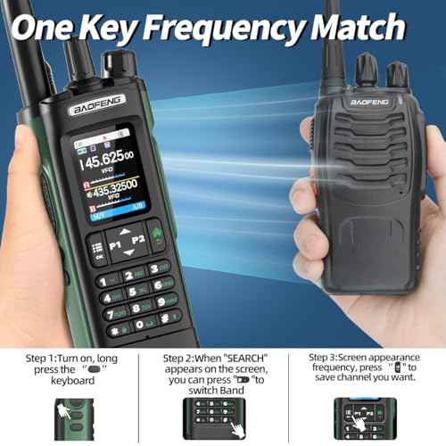 BAOFENG UV-32 Radio Ham Radio Handheld 10W Long Range Rechargeable NOAA Weather Receiver 5RM K5 Tactical Two Way Radio Walkie Talkie for Adults with GPS,USB-C Charging for Hunting Survival Gear,2Pack