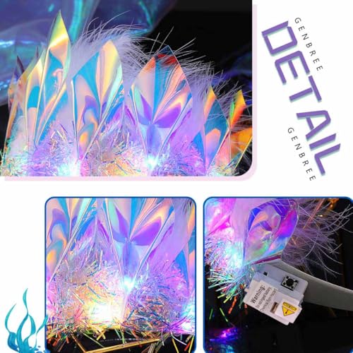 GENBREE Light Up Headband Glowing Crown and Tiara LED Hair Accessories for Women