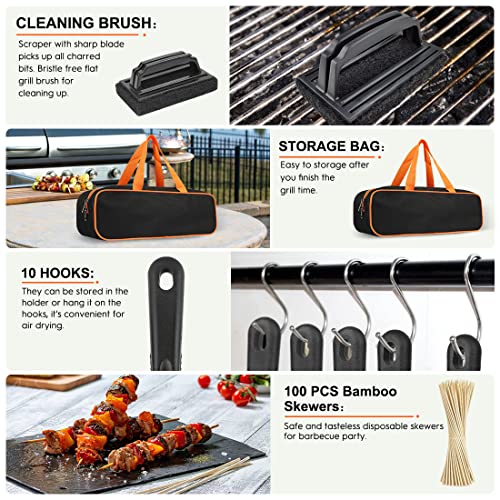 Griddle Accessories Kit, 140 Pcs Griddle Grill Tools Set for Blackstone and Camp Chef, Professional Grill BBQ Spatula Set ...